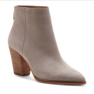 Lucky Brand Adalan Booties in Chinchilla Leather